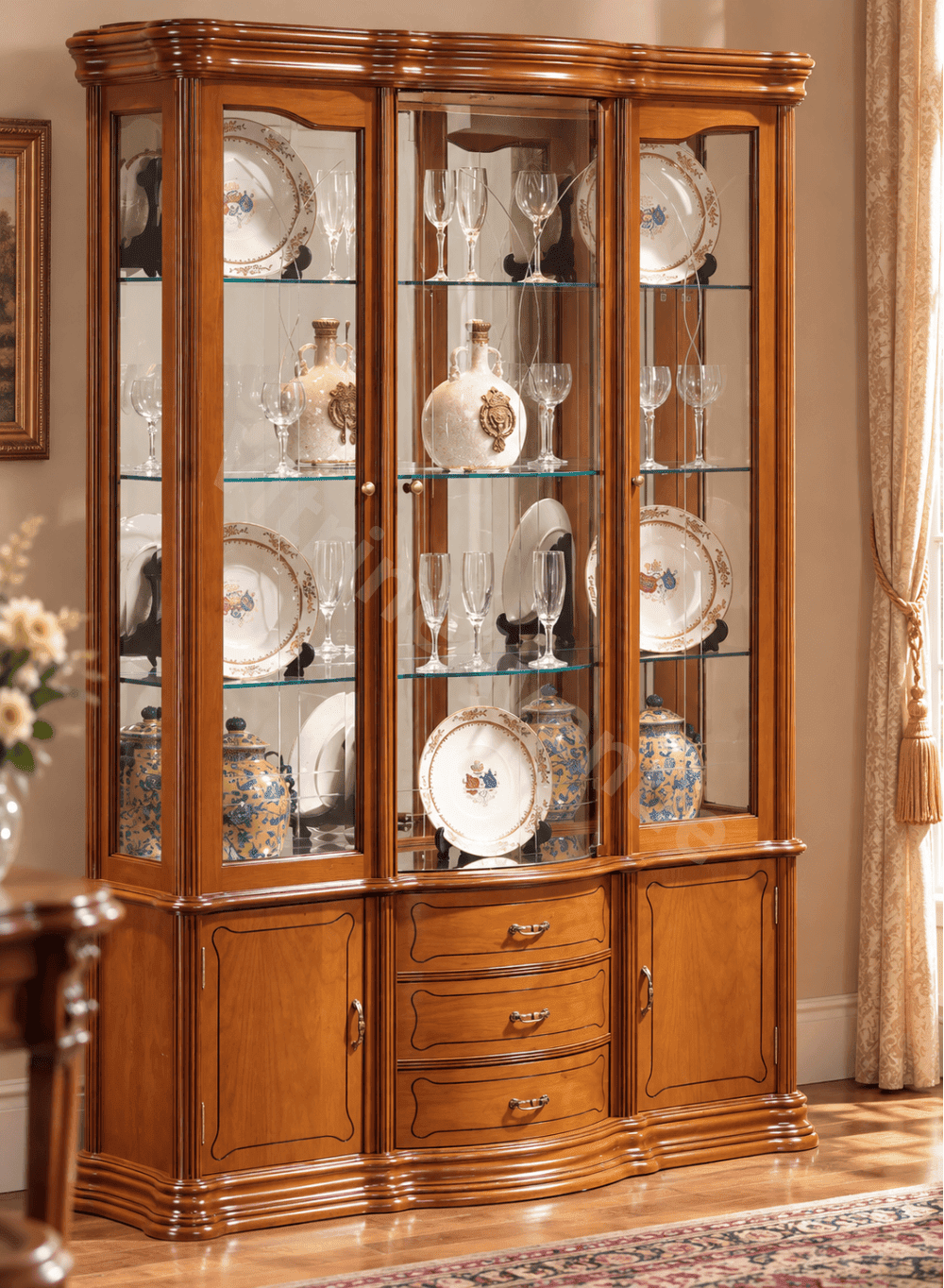 Meuble vitrine en bois DV85VA – Image 2
