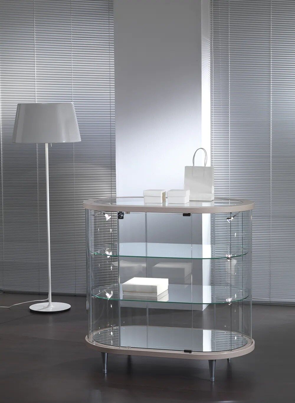 vitrine comptoir - 203obva-gris-clair