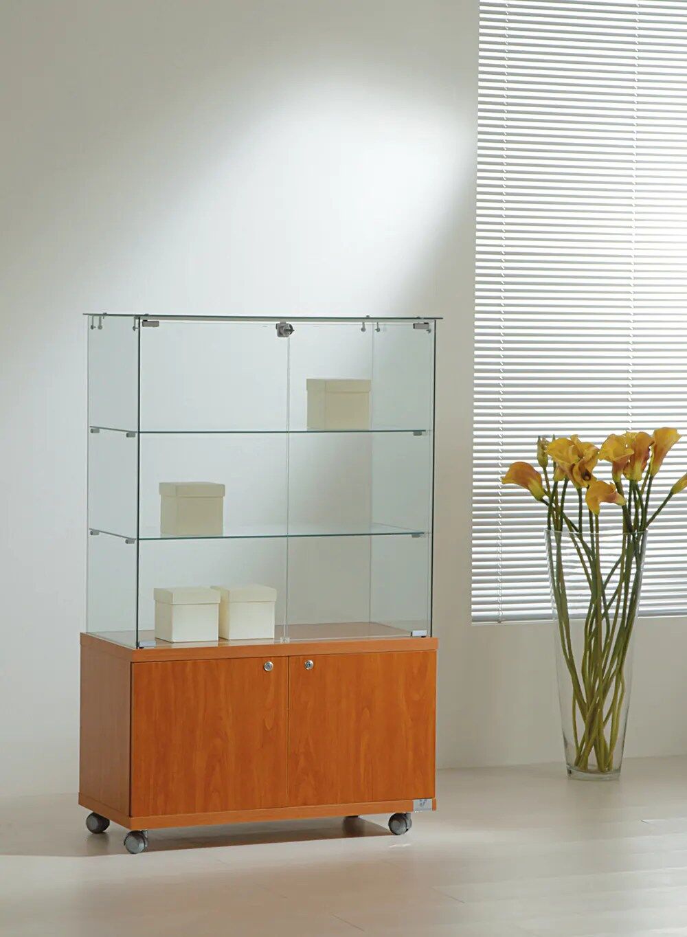vitrine d'exposition en verre - 8-14mva-cherry
