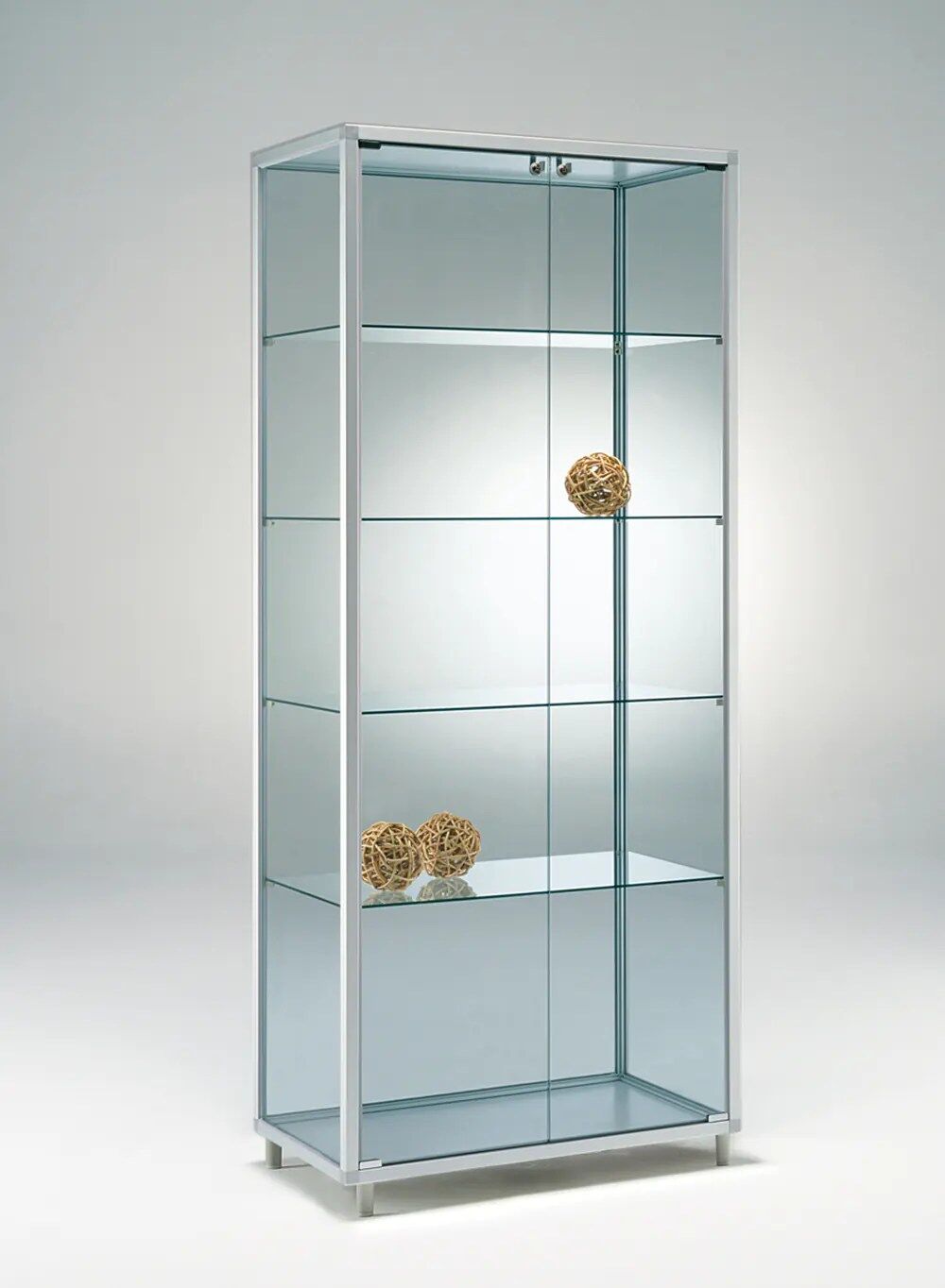 vitrine verre - c717va-silver-silver