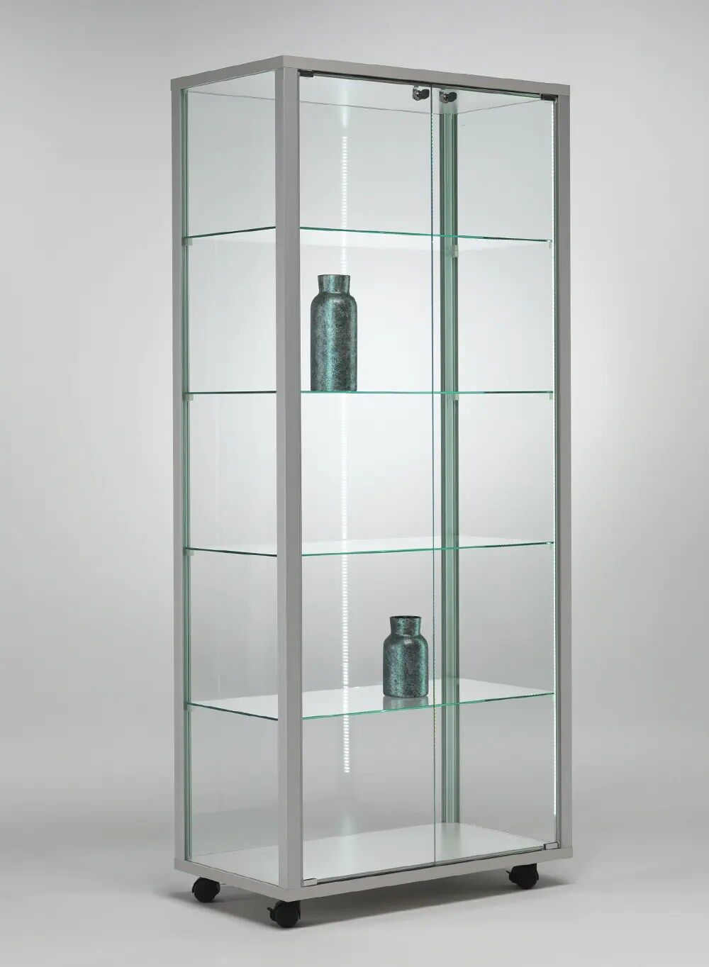 vitrine armoire - lia8043va-silver-silver