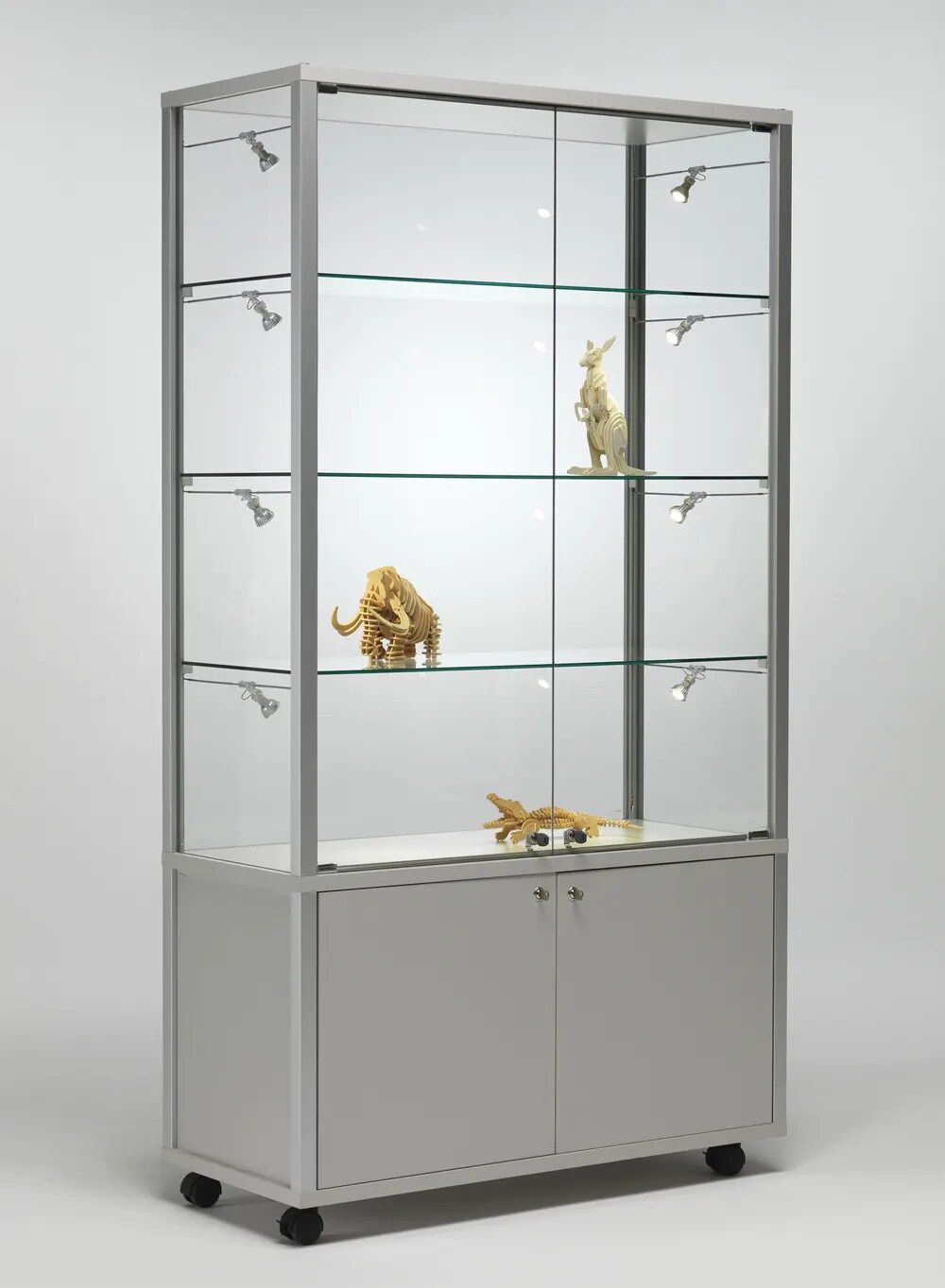 vitrine d'exposition - qm9953va-silver-silver